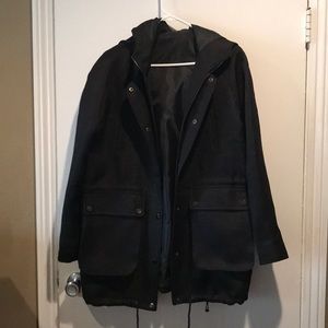 Jacquard utility trench jacket